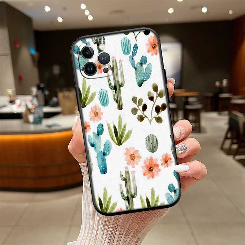 RE63 Watercolour Cacti And Succulent Phone Case for Samsung Galaxy S20 S21 S22 Ultra FE + Plus A21S A22 A24 A25 A26 A30 A30S A31