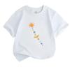 Kids Boys Girls 100% Cotton Crew Neck Short Sleeve T-Shirt, Cute Cartoon Solar System Sun Planets Print Casual Soft Breathable Tee for Children Daily