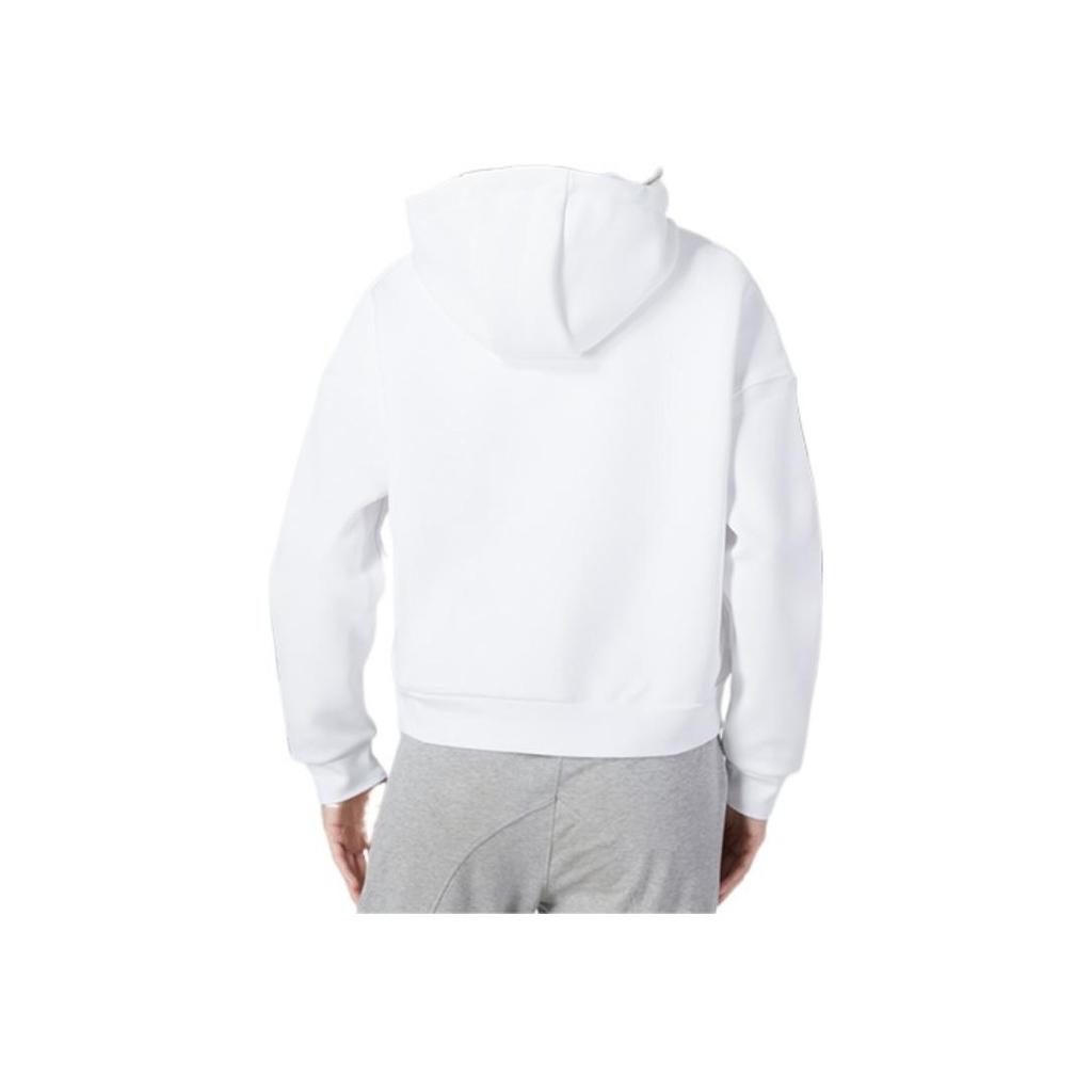 Adidas Solid Three-Stripe Hooded Casual Jacket Women Jackets White HM7049