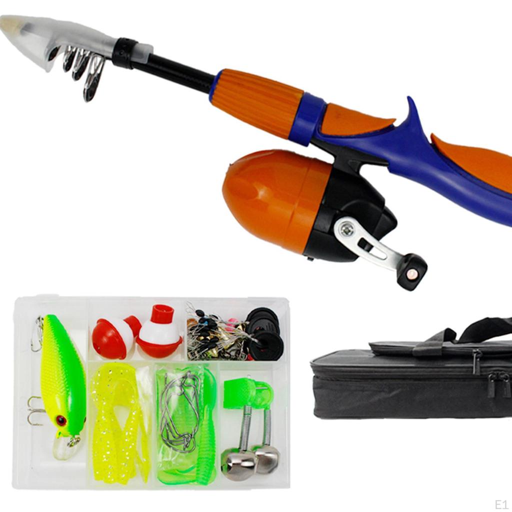 Compact Fishing Pole Set with Reel and Carry Bag - Ideal for Young Fishermen