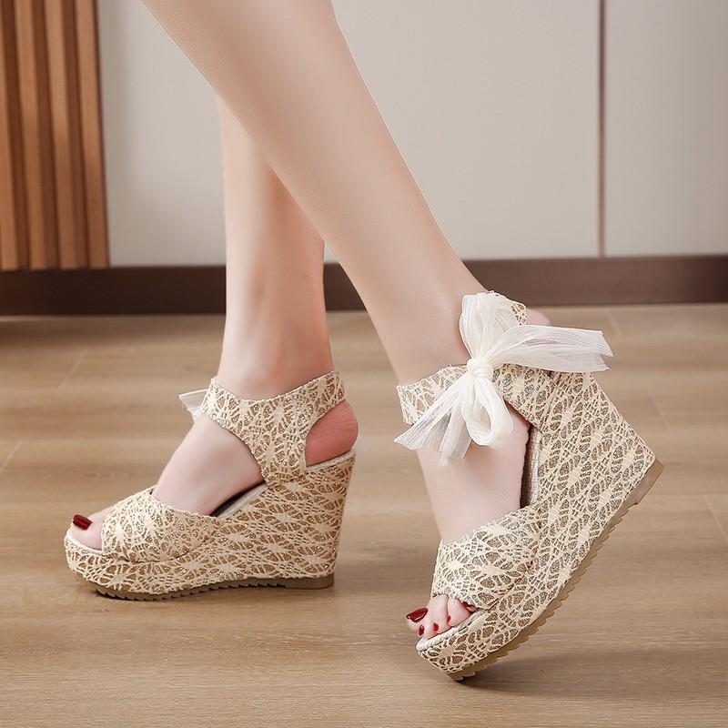 Fashion Women's Open-toed Wedge-heeled Sandals, Strap Heels, Fashion, Parties and Weddings, Cheap, Summer 2025  Shoes for Women