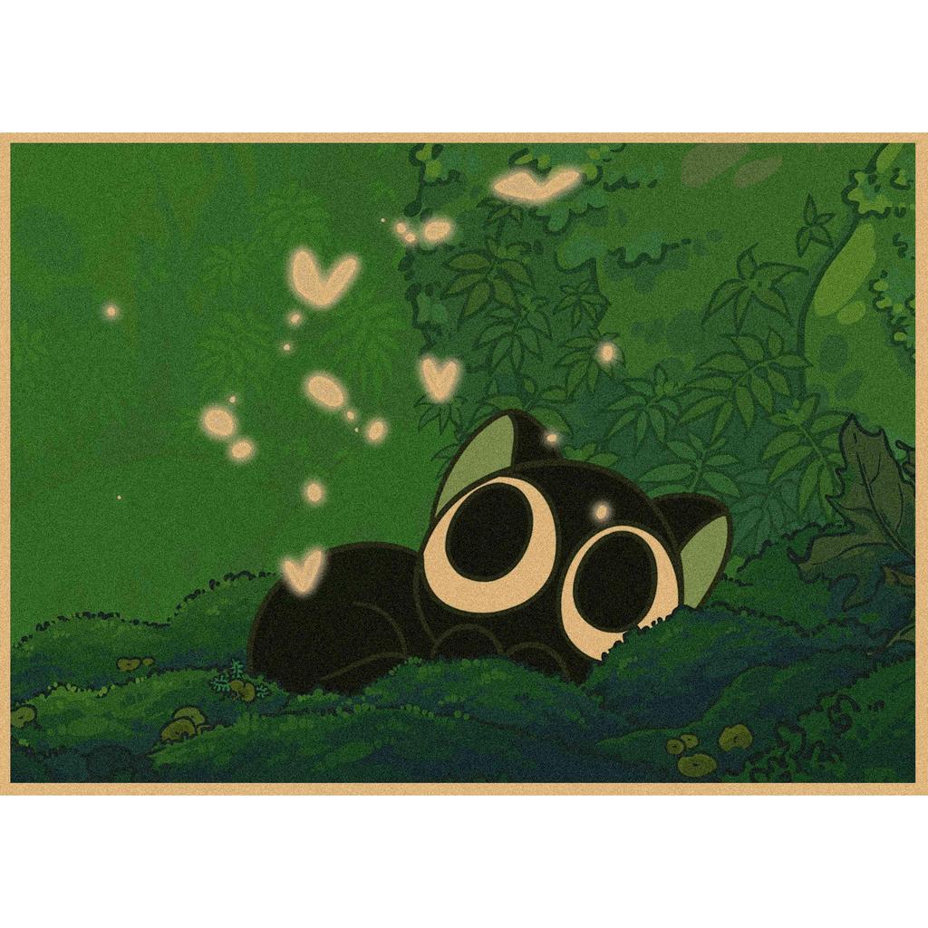 Luo Xiaohei Anime Poster - Retro Kraft Paper Wall Art for Cafe & Bar Decor