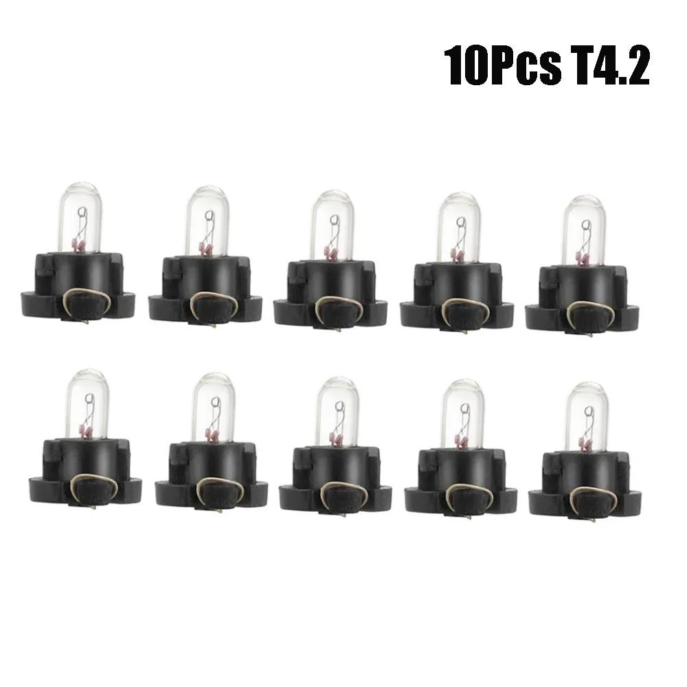 5/10Pcs T3 T4.2 Led Bulbs Car Interior Light Auto Warming Indicator Lamp 12V Automobiles Easy Installation Light Accessories
