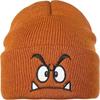 New Warm Knit Hat Angry Expression Embroidered Beanie Hat Leisure Cycling Cap for Men Women