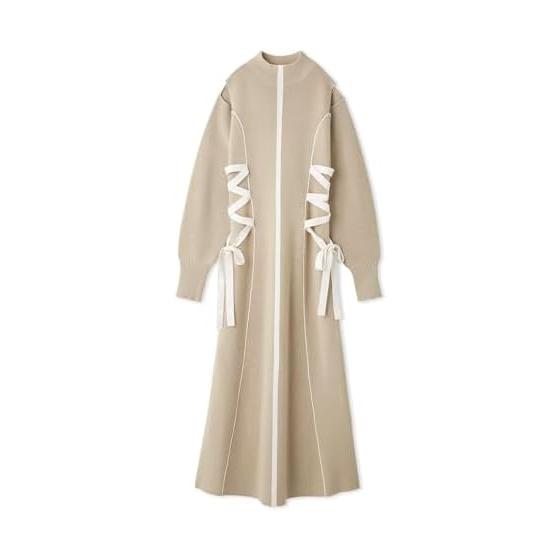 SNIDEL Lace-up bicolor knit dress SWNO251013 Women s