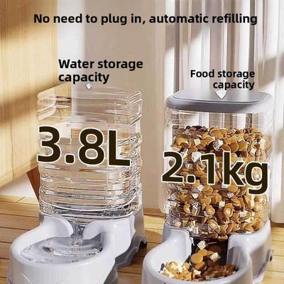 Automatic Feeder, Cat Food, Pet Dog, Water Dispenser, Water Flow, No Need To Plug In Electric Kettle
