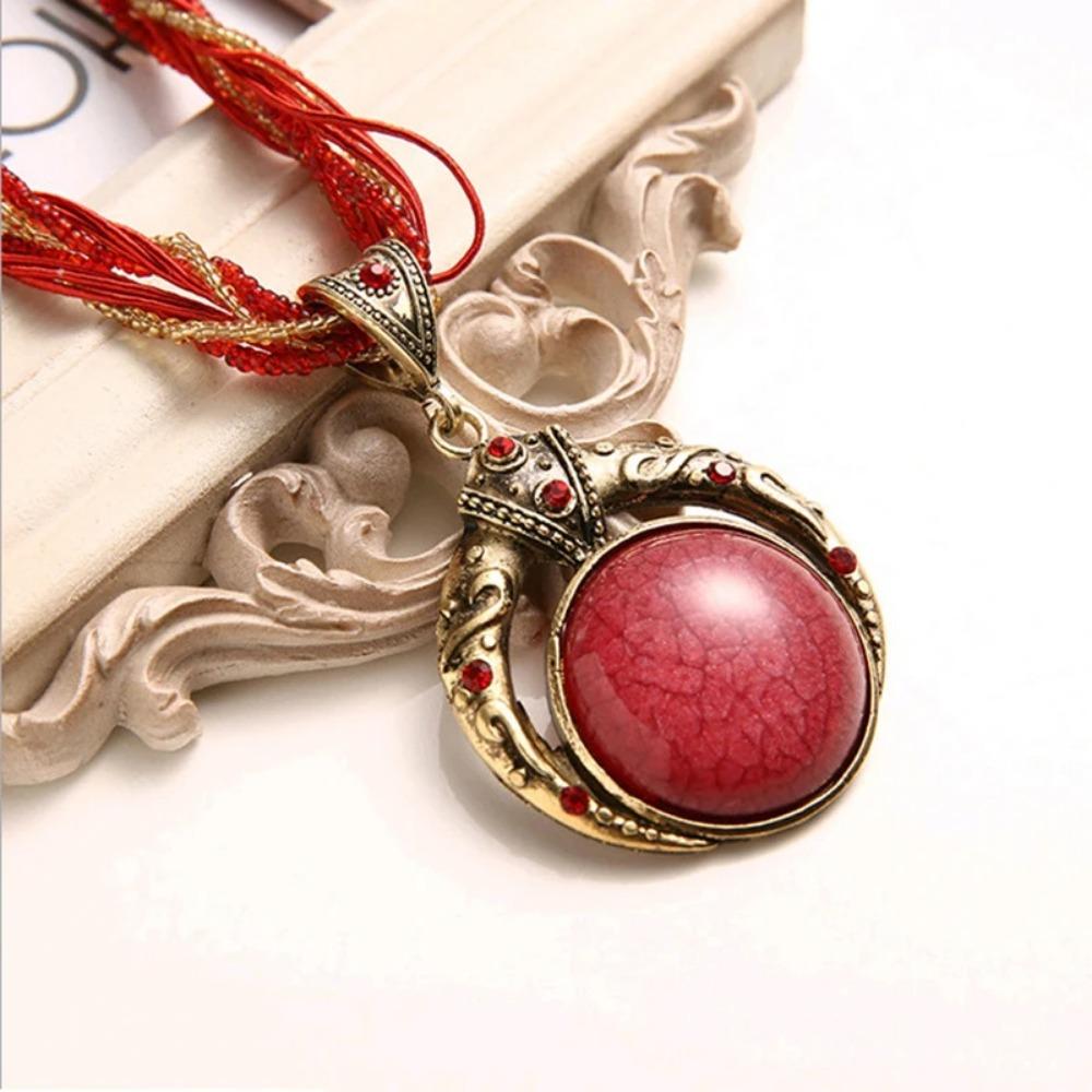 SUMENG 2024 Collana Vintage Gioielli Moda Popolare Stile Retrò Boemo Multistrato Catena di Perline Grani di Cristallo Ciondolo