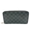 LOUIS VUITTON Damier Zippy Organizer NM  Damier Grafitto Graphite unisex N60111 Used