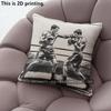 Vintage Sketch Boxing Match Throw Pillow Covers Pattern Cushion Cover Suitable for Sofa Bedroom Car Pillow Cover