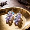 Сережки з китицями світло-фіолетовий кристал - Розкішні довгі висячі для жінок