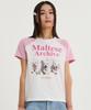 WAIKEI Maltese Archive Raglan Short Sleeve T-Shirt Light Pink