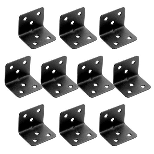 Set of 10 L-Shaped Angle Brackets, 40*40*16mm, 90-Degree Brackets, Corner Braces, Reinforcement Brackets, Joint Brackets, Stainless Steel, Rust-Resist