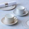 NARUMI Nova Cup and Saucer Gold and Set of perfect for suitable for tea or ideal as a wedding Comes in a gift Set, 270cc, Platinum, 2. Elegant,