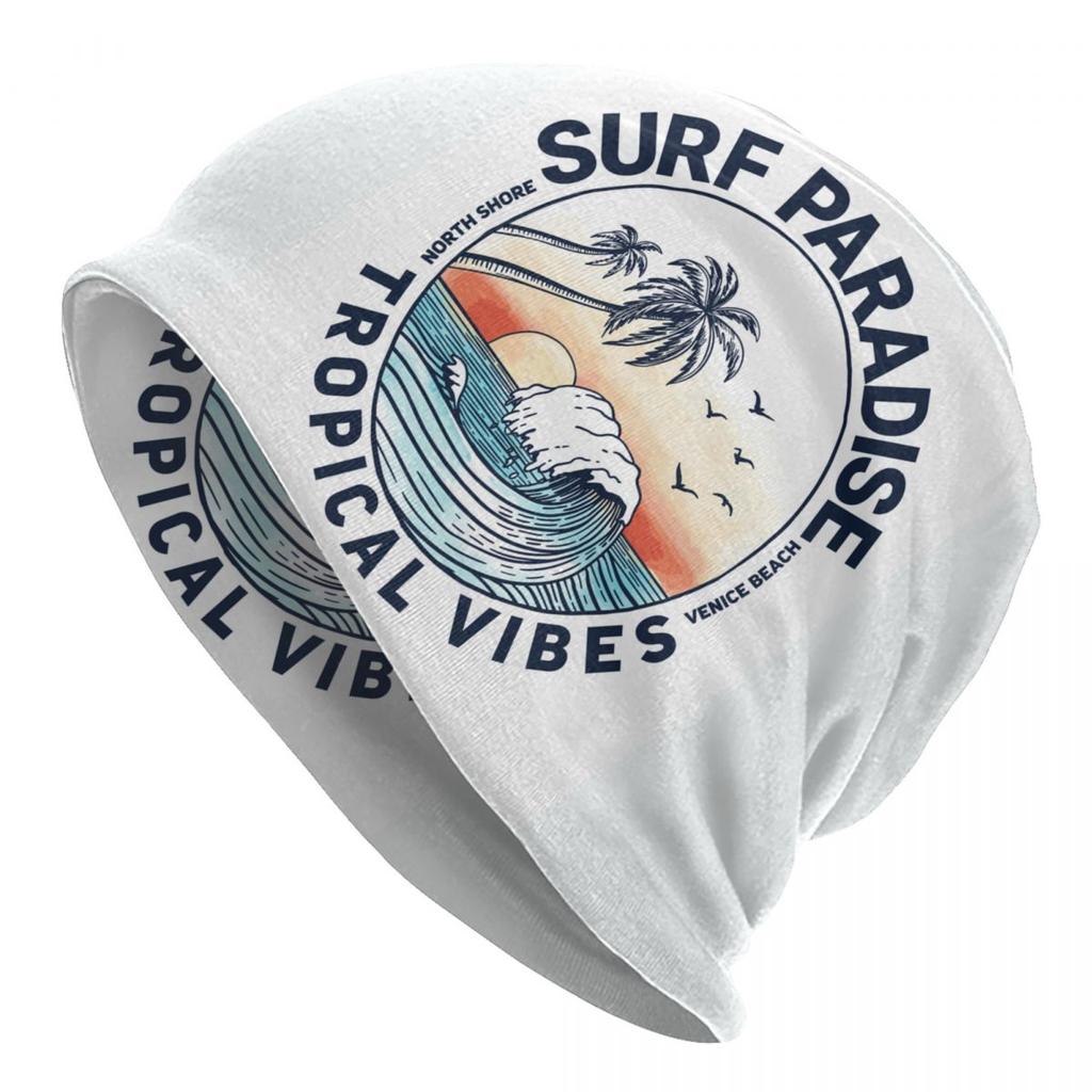 Custom Summer Surf Rider Skull Surfing Skullies Beanies Caps Streetwear Winter Women Unisex Knitting Hats Adult Unisex Bonnet Hats