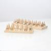Desktop Ornament Modern Wood Cone Ring Display Stand Retro Space Saving Bangle Storage Tray Decorative Ring Storage Rack Shop