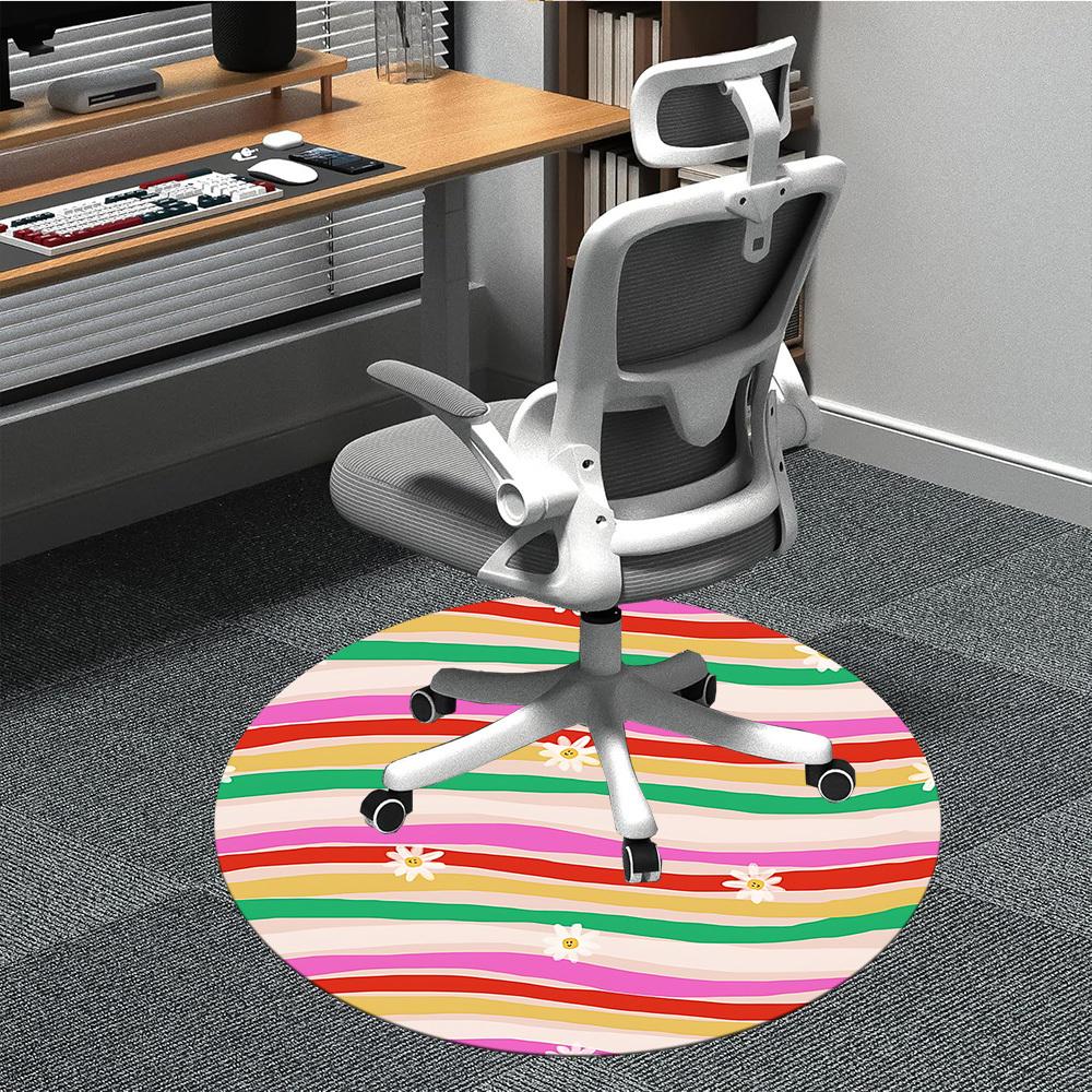 

1pc Easter Egg Decorations Chair Carpet for Office, Non slip, Soft and Durable Office Rug for Interior Decoration 80cm