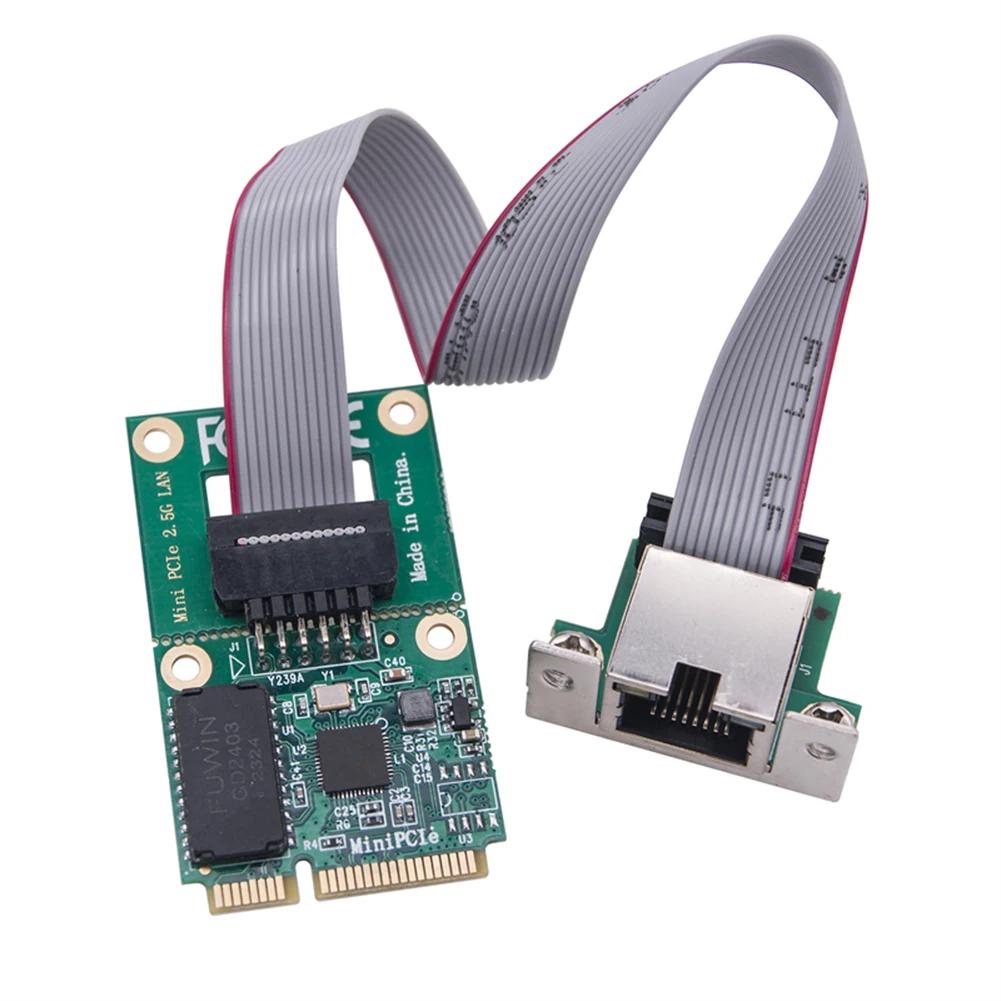 

M2 RJ45 Network Adapter RTL8125BG Chip M.2 Gigabit Ethernet Network Card 2.5G/1000/100Mbps PCIE Bus Network Card