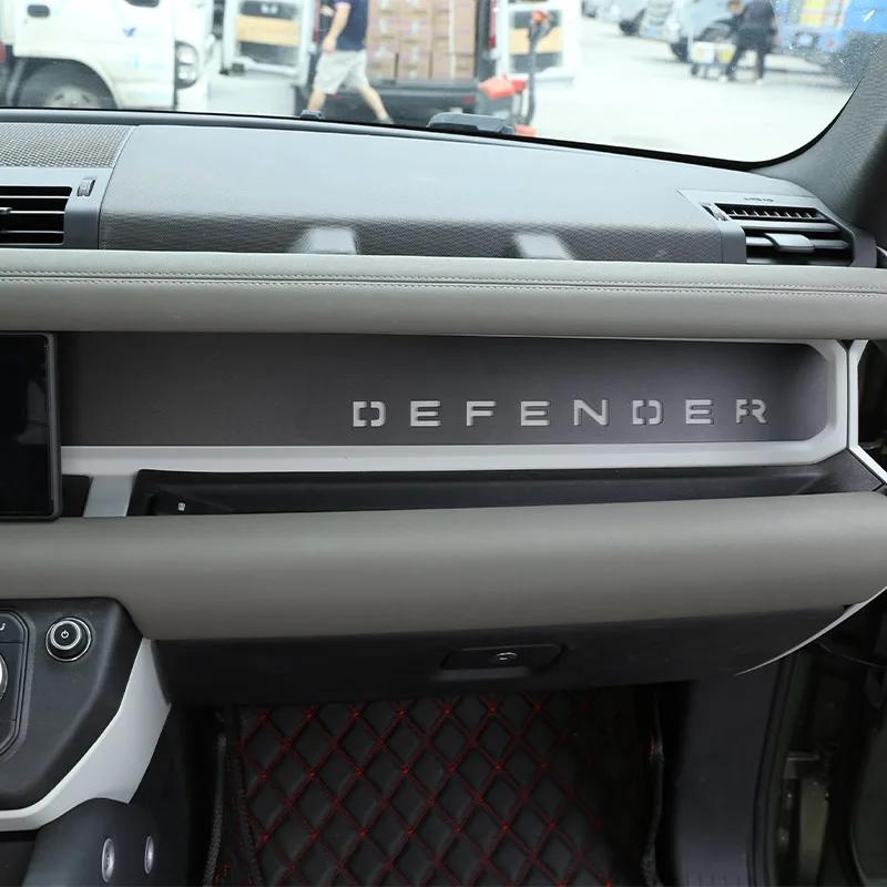 For Land Rover Defender 90 110 2020-2024 - Car Accessories Decorative Panel Wordmark Defender Front Dashboard Aluminum Alloy BQ8