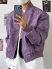 Unisex American Retro High-End Casual Motorcycle Leather Baseball Jacket for Autumn