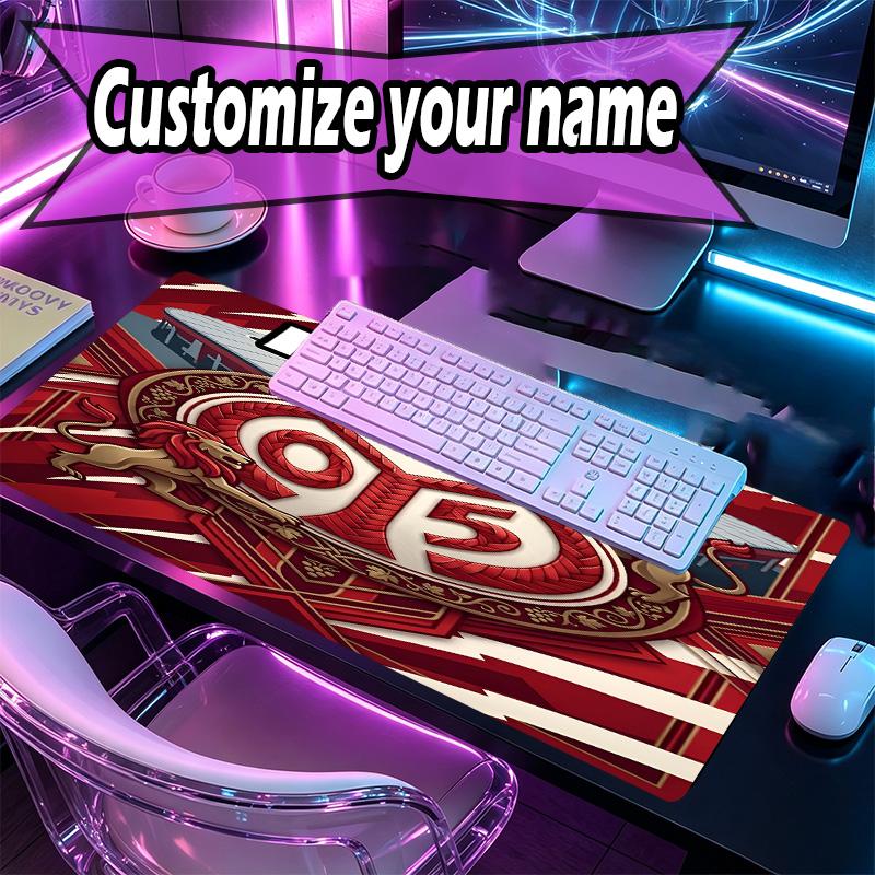 Custom Name Personalized 05 1FSV Mainz 05 Pattern Mousepad, Laptop PC Desk Mat, Decorative Desk Mat for Home Keyboard Pad Gift