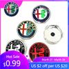 For Alfa Romeo 2026 Hot Sticker 4 Pcs 50mm 56mm 60mm Alfa Romeo Car Rim Hubcap Cover Wheel Center Hub Caps Logo Badge Emblem Acc