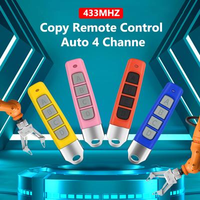 433MHz Copy Remote Controller Plastic 4 Keys Clone Duplicator Battery Powered Cloning Remote Control Multifunctional Door Opener