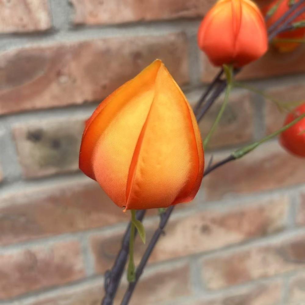 Lifelike Artificial Lantern Flower Real Touch Simulation Flower Branch  Living Room