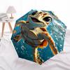 1pc Ocean Turtle Automatic Folding Umbrella   Compact 8 Rib Design, Durable Iron Frame for Travel, Outdoor,  A0920108