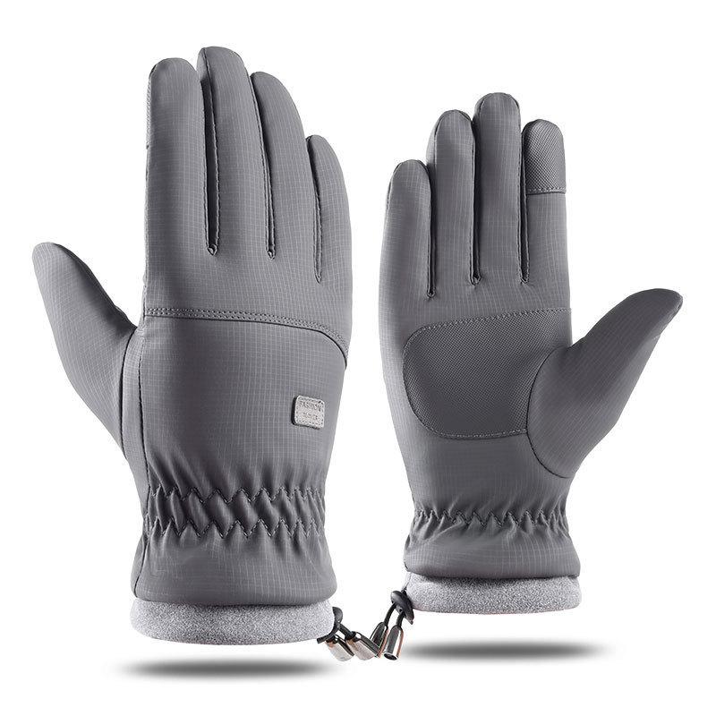 Winter Ski Gloves Cold-proof Thickened Fluff Motorcycle Gloves Anti Slip Touchscreen Outdoor Sports Thermal Snowboard Gloves