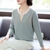 Mid-Aged Women's Round Neck Knit Sweater