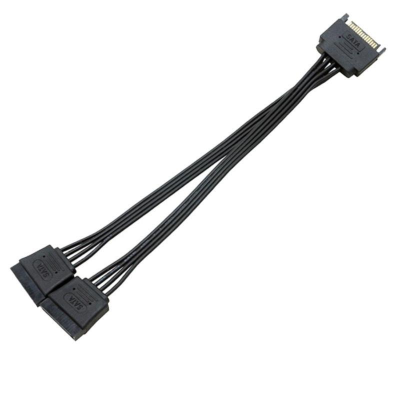 Double 15pin Power Adapter Cable 15Pin Port to Connect 2 Hard Drive Simultaneously