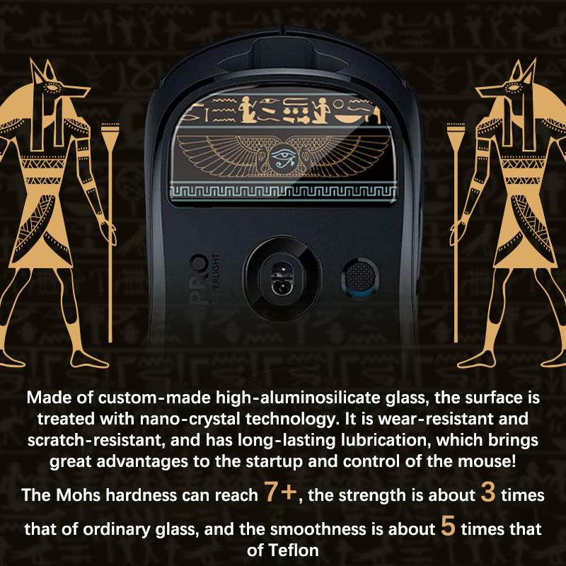 1Pack Glass Mouse Skates Glide Feet Pads Mouse Feet Sticker For G Pro X Superlight Rounded Curved Edges