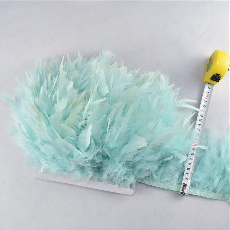 10Meters/Lot Turkey Feather Fringe Trim 4-6Inch Marabou Feathers Trimming Skirt Dress Trims Ribbon Feathers For Crafts