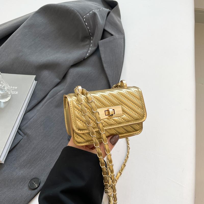 Rhombus Chain Bag Women's Spring and Summer 2025 New Fashion High-value Ins Messenger Bag Versatile Mini Square Bag