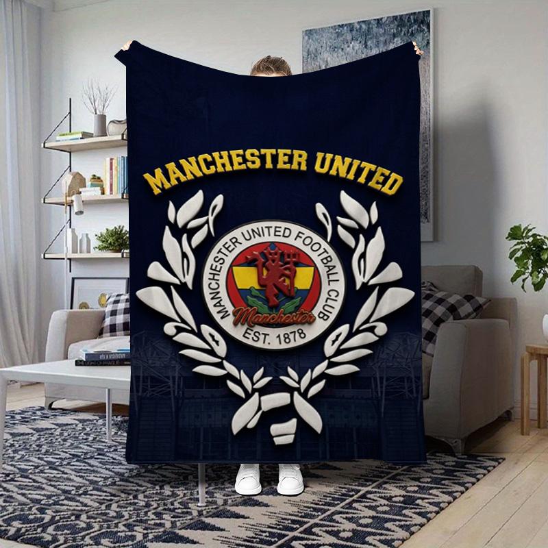 Manchester Football Club Badge Blanket Soft And Comfortable Home Decor Digital Printing Outdoor Plush Blanket Sheet