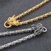 Luxury Gold Color 316L Stainless Steel Chinese Dragon LONG Necklace for Men 6mm Width 72cm Long Fashionable Jewelry Accessory