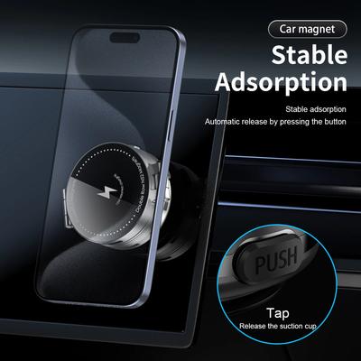 Support de téléphone double face à adsorption par ventouse magnétique Rotation à 360 degrés Pliable Support GPS Ventouse électrique