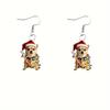 Adorable Christmas Puppy Earrings for Animal-Loving Girls