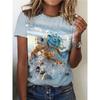 Women's Tee - Iridescent Sea Turtle Graphic, Shimmering Ocean Animal Design for Casual Daily Wear