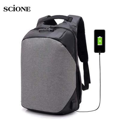 Anti Theft Password Locks USB Charging Laptop Travel Backpacks Waterproof School Male Mochila Bag