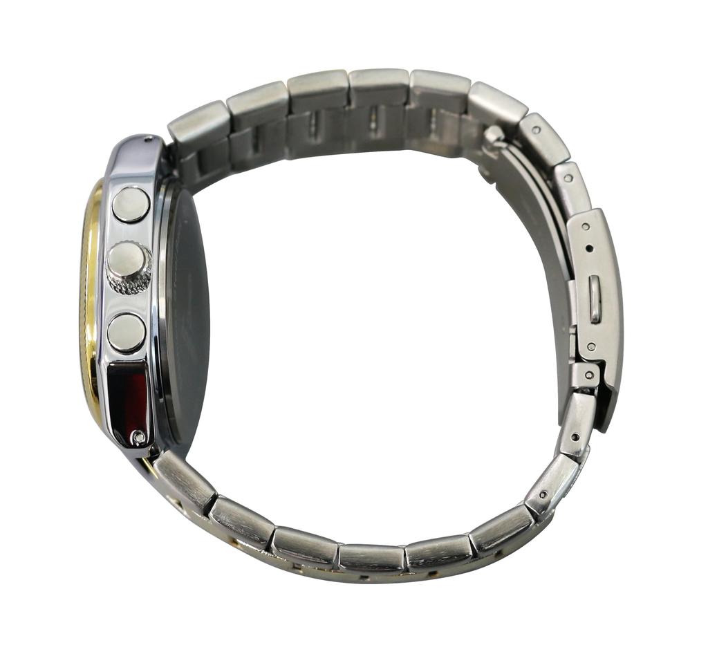 Watch with Date and Day Long Life [ARTSTATE AS3265] Men's Radio-Controlled Display, (Silver & Gold)