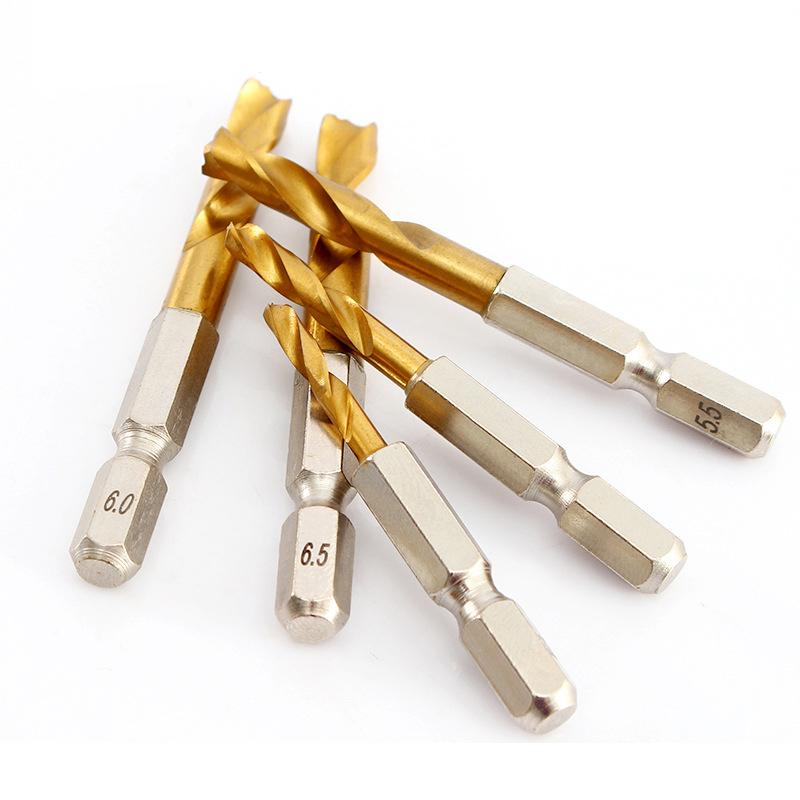 High Hardness 2-10Mm Twist Drill Bit Hex Shank Ultra-Short Hole Opener Stainless Steel Special Drill Wood Metal