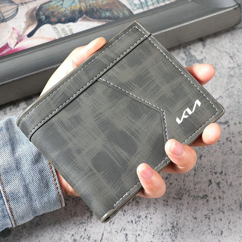Leather Wallet Car Driving License Credit Card Bag For New Kia Rio K5 K2 Sportage Ceed Sorento Picanto Stinger Soul Accessories qdkpe55