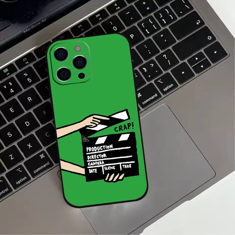 

Movie Clapperboard Clapper Board Phone Case For iPhone 17,16,15,14,13,12,11 Plus,Pro Max,XS,Soft Silicone Black Cover iPhone16plus