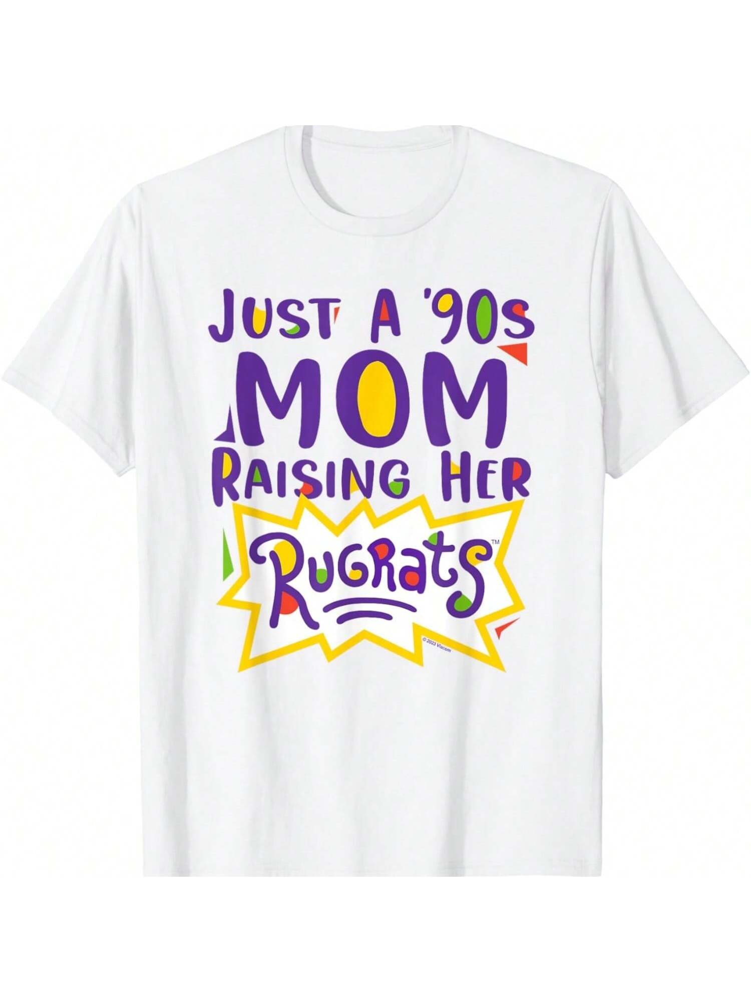 

Just A 90s Mom Raising Her Rugrats Women s Cotton Tshirt, Premium Cotton Quality Print, Durable And Longlasting, Casual Fashion XXXXXL чёрный