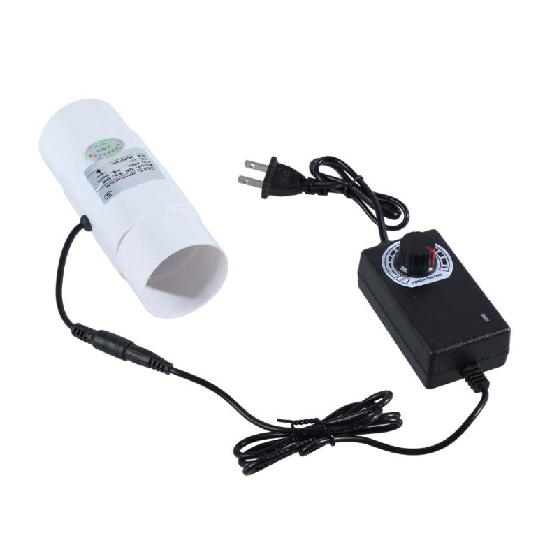 Inline Duct Fan with Variable Speed Controller 12V Ventilation Exhaust Fan Pipe Fan for Air Heating Cooling Booster