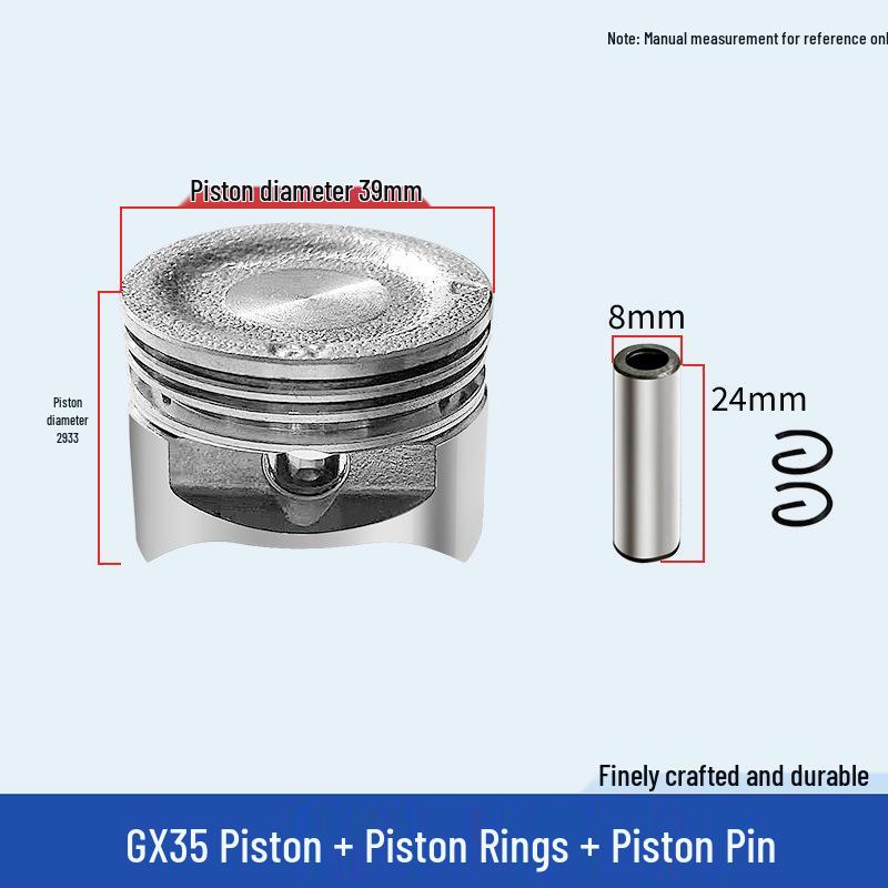 Four-Stroke Lawn Mower Piston Ring & Two-Stroke Brush Cutter Piston Assembly 