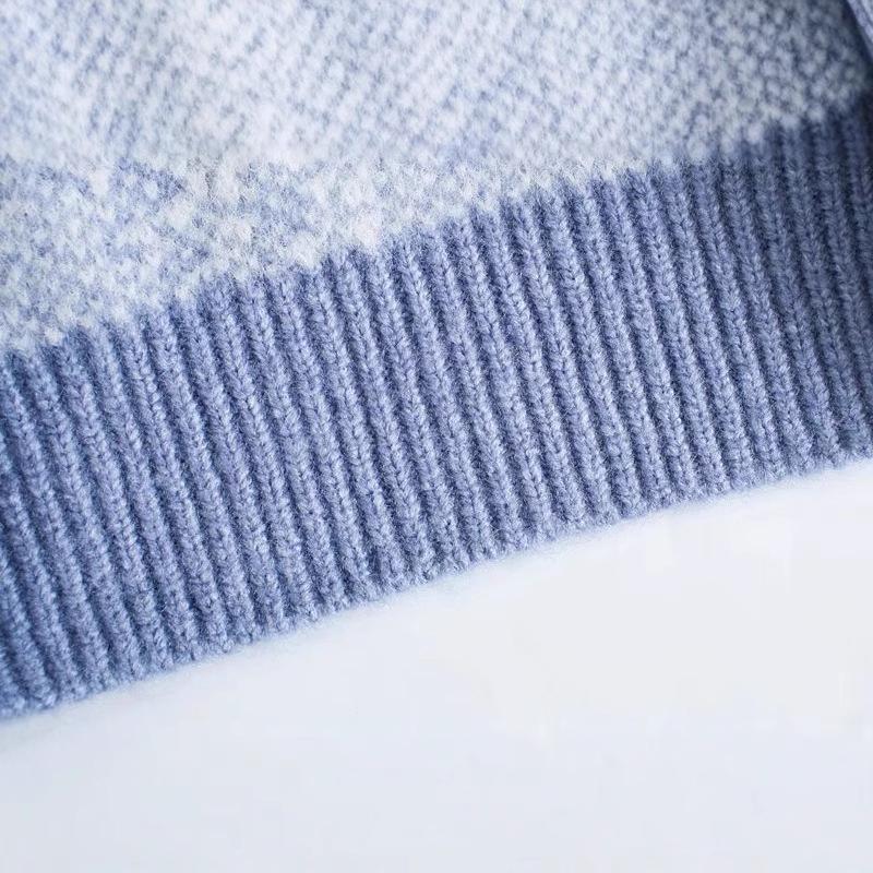 2024 Autumn Women's European & American-Style Fashion Jacquard Knit Vest - Simple & Versatile