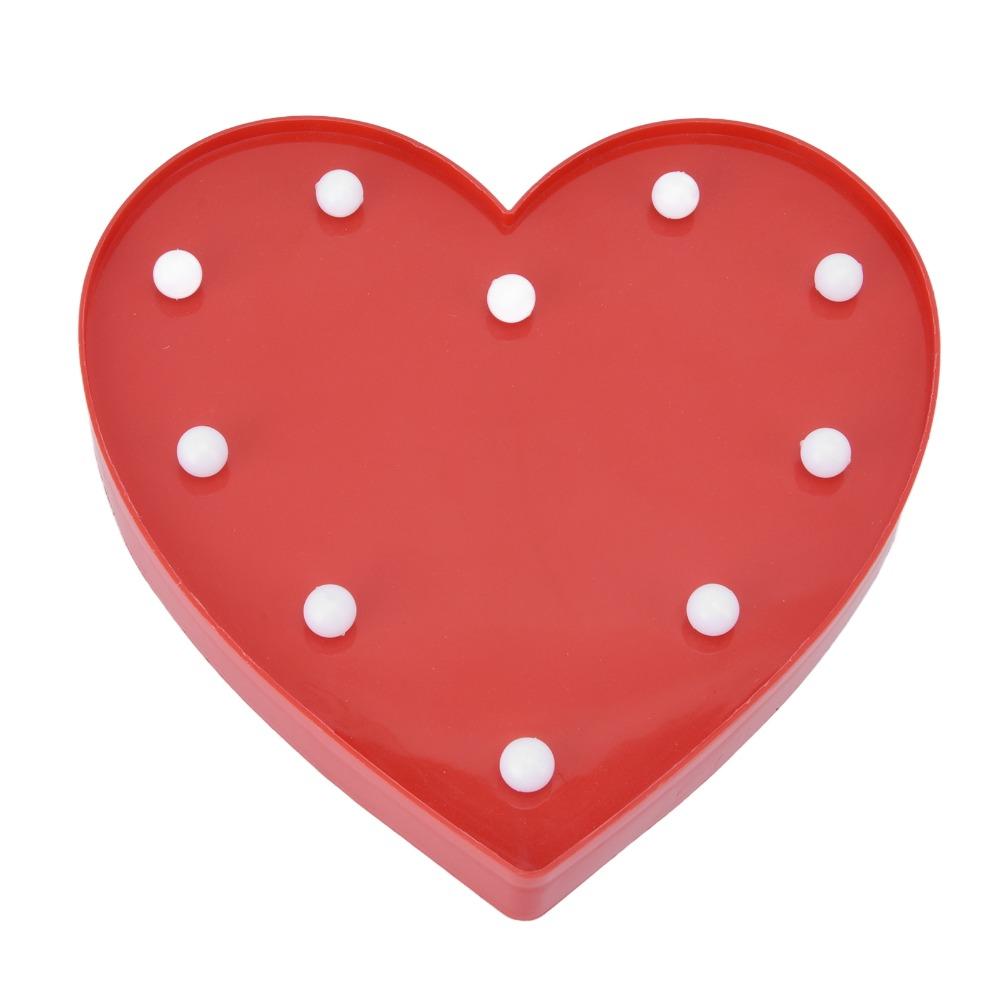 Heart Shaped Night Light 10 LEDs Night Lamp Romantic LED Lamp  Couple