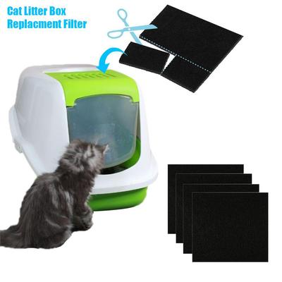 3 pezzi Filtro al carbone attivo per animali domestici Filtro ad alta prestazione di assorbimento per lettiere per gatti